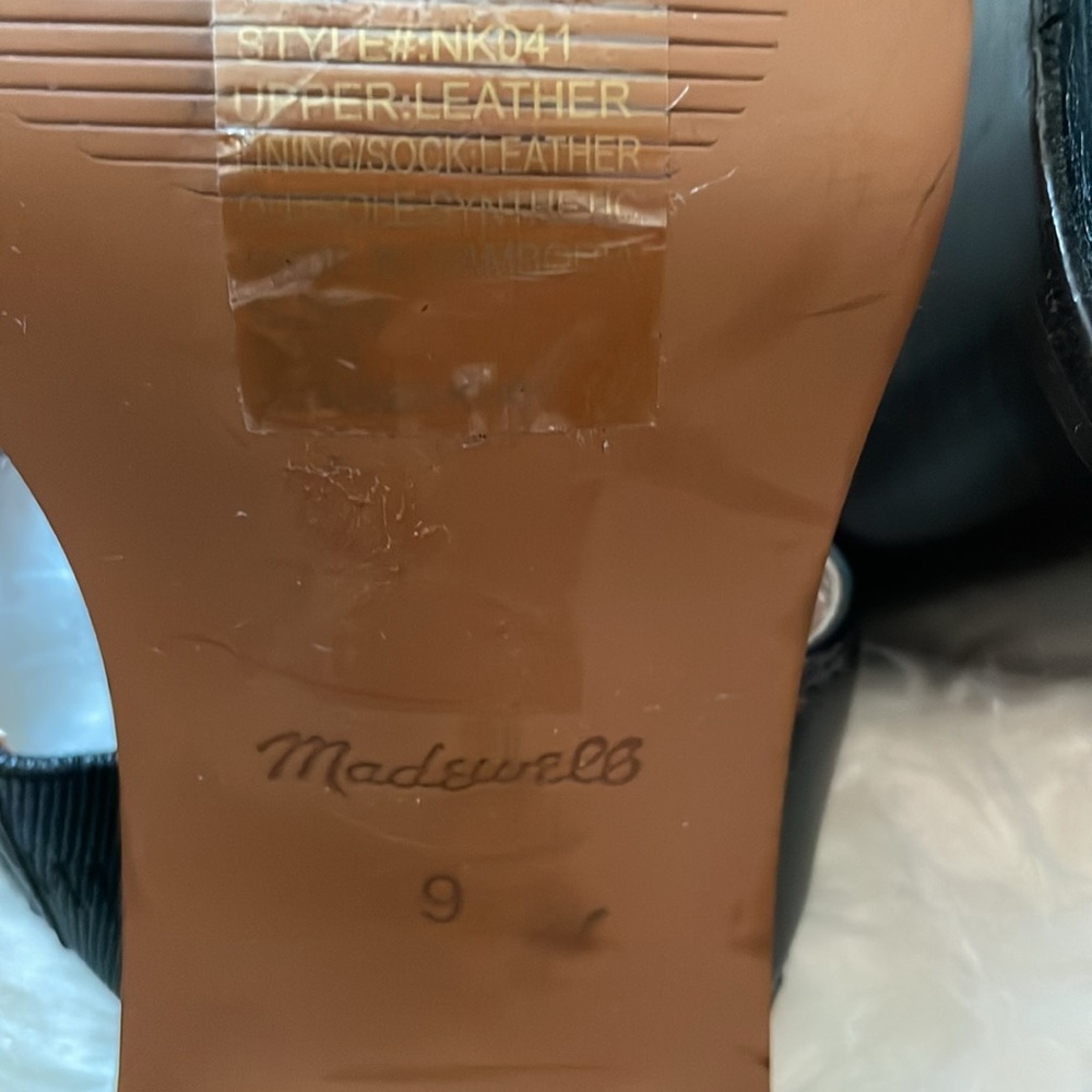 Madewell Black and Brown Block Heel Sandals Sz 9 - Picture 2 of 7